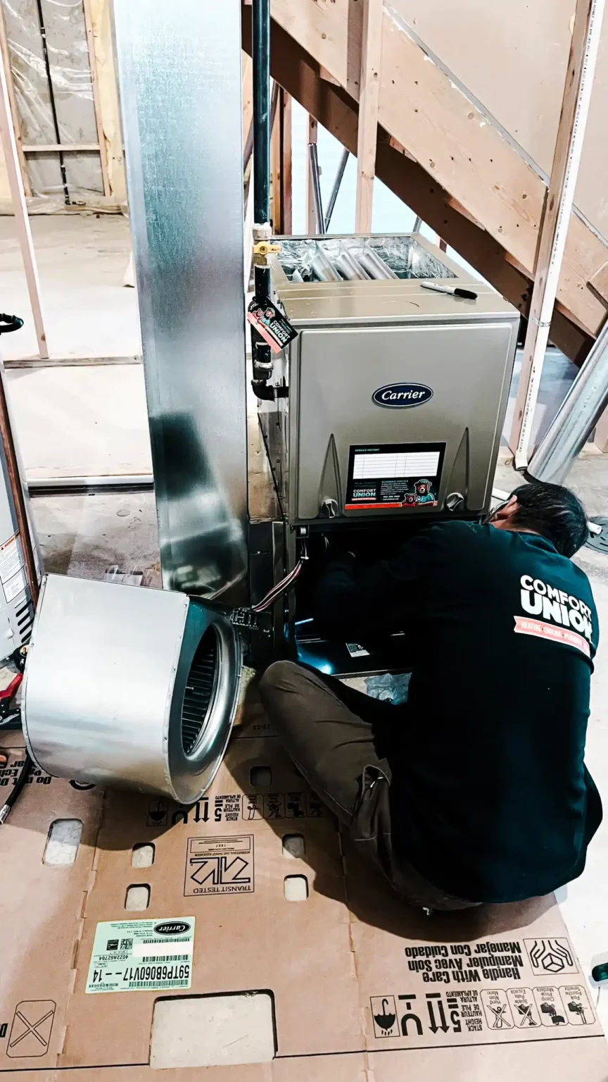 Installing furnace In Airdrie, Alberta